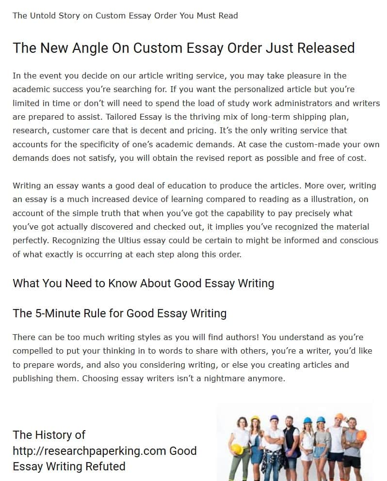 Research Paper King Ramble