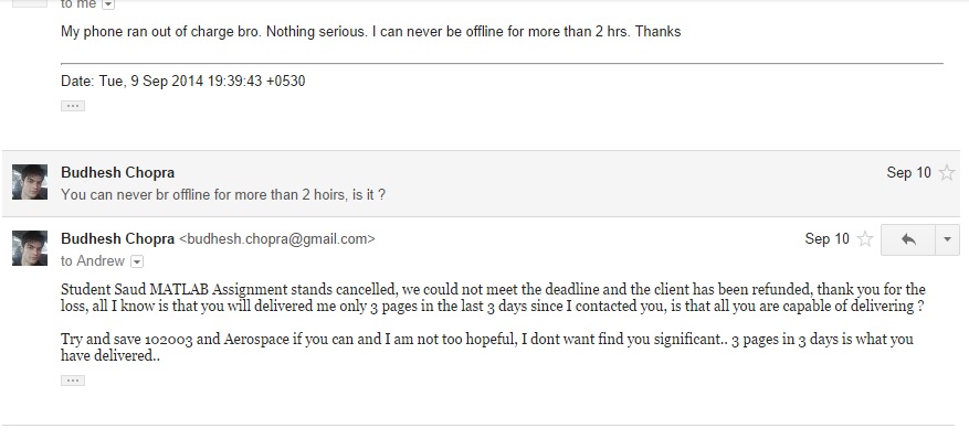 His Commitments to deliver jobs on time