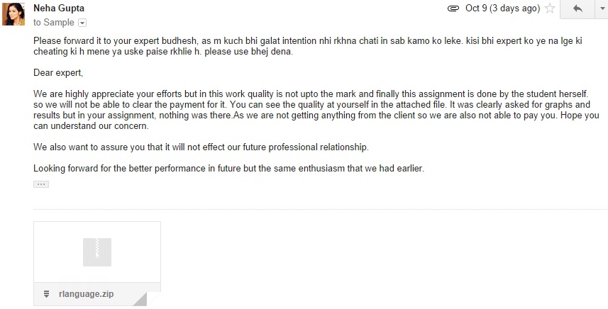 R Programming Work Feedback
