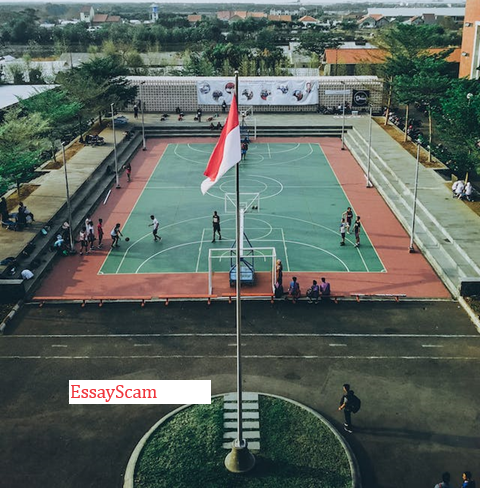 Students on an athletic field