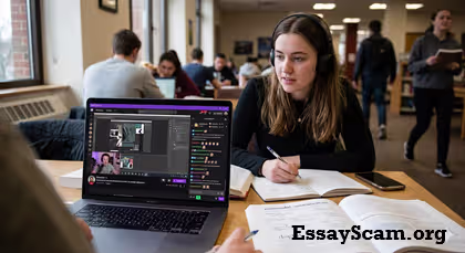 Student on a Learning Platform